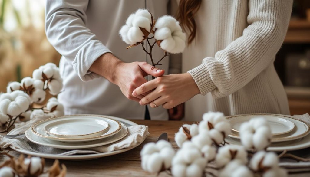 découvrez comment célébrer les noces de coton, la première année de mariage, avec des idées douces et romantiques pour marquer ce moment unique.